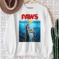 猫 ねこ 海 Paws アヒル スウェットシャツ 年配の女性への贈り物
