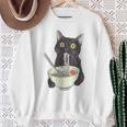 猫 ラーメン 麺 和 ラーメン かわいい 猫 スウェットシャツ 年配の女性への贈り物