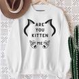 猫好きかい？子猫かっこいいかっこいい スウェットシャツ 年配の女性への贈り物