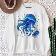 生物発光と水中世界クラゲ スウェットシャツ 年配の女性への贈り物