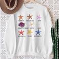 異なるタイプのヒトデの品種コレクション、かわいいヒトデ Lo スウェットシャツ 年配の女性への贈り物