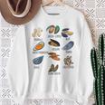 異なる種類のムール貝の品種コレクション、かわいいムール貝が大好き スウェットシャツ 年配の女性への贈り物
