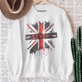 神は貧しい王のcor冠式パンクグラフィティユニオンジャックを救う スウェットシャツ 年配の女性への贈り物