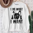 私がしたいことをする フレンチブルドッグ フレンチドッグ 犬 飼い主 犬 ギフト スウェットシャツ 年配の女性への贈り物