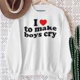 私は男の子を泣かせるのが大好き、男の子を泣かせるのは心 スウェットシャツ 年配の女性への贈り物