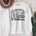 結婚10周年記念マッチング・ギフト スウェットシャツ 年配の女性への贈り物