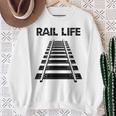 線路付きレールライフ 鉄道作業員と鉄道模型用 スウェットシャツ 年配の女性への贈り物