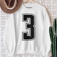 背番号 3 チーム短大スポーツ背番号付きユニフォーム スウェットシャツ 年配の女性への贈り物