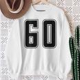背番号 60 チーム短大スポーツ背番号付きユニフォーム スウェットシャツ 年配の女性への贈り物