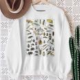 虫 昆虫 虫虫型 昆虫学プリント 虫プリント スウェットシャツ 年配の女性への贈り物