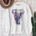象 抽象画 モチーフ 動物 恋人 アート 象 スウェットシャツ 年配の女性への贈り物