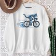 趣味のサイクリストのためのおしゃれな面白いロードバイク猫。 スウェットシャツ 年配の女性への贈り物