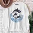 面白tシャツ シャチ 海 クジラ サメ おもしろ かわいい グッズ 服 ネタ メンズ オリジナル 夏 スウェットシャツ 年配の女性への贈り物