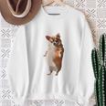 面白いtシャツ チワワ 犬 わがままボディ イヌ わんこ メンズ 犬好き グッズ おもしろ 面白い 服 ネタ 長袖tシャツ スウェットシャツ 年配の女性への贈り物