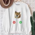 面白いtシャツ 柴犬 着信 イヌ わんこ メンズ 犬好き グッズ かわいい おもしろ 面白い 服 ネタ 長袖tシャツ スウェットシャツ 年配の女性への贈り物