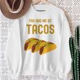 面白いタコス You Had Me At Tacos かわいい 愛らしいタコス フード スウェットシャツ 年配の女性への贈り物