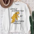 面白いヒョウモントカゲモドキ 発言するトカゲ 爬虫類 スウェットシャツ 年配の女性への贈り物