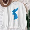 韓国統一旗、韓国統一地図 スウェットシャツ 年配の女性への贈り物