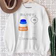飲んでます。 I Love Milk 牛乳 ミルク びん ボトル カップ 健康 の イラスト 長袖tシャツ スウェットシャツ 年配の女性への贈り物