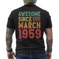 1959年3月から素晴らしい70歳の誕生日プレゼント。 メンズTシャツ バックプリント