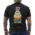 20 Years Of Awesome 20歳の誕生日ケーキ 大人用 メンズTシャツ バックプリント