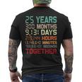 25 Años Juntos Pareja 25 Aniversario De Boda Camiseta Hombre Estampado Espalda