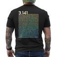 314 数学 物理学 314 円周率の日 メンズTシャツ バックプリント