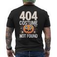 404 コスチューム未発見 ピクセルアート ハロウィンデザイン メンズTシャツ バックプリント