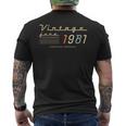 44歳の誕生日プレゼント 男性用 1981年6月 44歳 誕生日 メンズTシャツ バックプリント