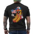 4Th Of July Hotdog Fourth Of July Patriotic Usa Flag Men's T-shirt Back Print