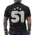 51 歳の誕生日番号 51 バルーン 51 歳の誕生日 メンズTシャツ バックプリント