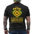 55歳の誕生日 サンシャイン55年 ひまわり好き 1970年生まれ メンズTシャツ バックプリント