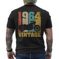 61 歳の誕生日バイカーギフトtシャツ-ヴィンテージ1964バイク メンズTシャツ バックプリント