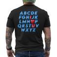 Abc アルファベット I Love You 英語 先生 バレンタインデー メンズTシャツ バックプリント