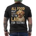 All Food Must Go To The Lab For Testing メンズTシャツ バックプリント