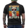 Alpapa Maglia Divertente Per Festa Del Papà Alpaca T-shirt da uomo con stampa posteriore