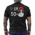 I Am 50 Plus 1 中指 51歳の誕生日 面白い メンズTシャツ バックプリント