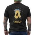 Area 51 Ufoハンターtシャツ エイリアン誘拐 I Want To Believe メンズTシャツ バックプリント