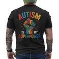 Autism Is Myuperpower 自閉症啓発パズル プライド メンズTシャツ バックプリント