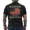 Awesome Like My Daughter Usa Flag Fathers Day Vintage Men's T-shirt Back Print