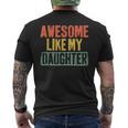 Awesome Like My Daughter Vintage Fathers Day Dad Men's T-shirt Back Print