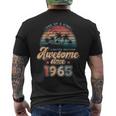 Awesomeince 1965 パームツリー 60歳の誕生日 メンズTシャツ バックプリント