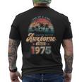 Awesomeince 1975 パームツリー 50歳の誕生日 メンズTシャツ バックプリント