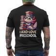 I Axo Love Presschool Axolotl 新学期読書 メンズTシャツ バックプリント