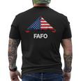 B-2 Bomber Military Stealth Airplane American Flag Men's T-shirt Back Print