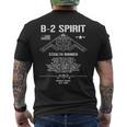 B-2Pirittealth Bomberpecs ミリタリーエアクラフトb2 メンズTシャツ バックプリント