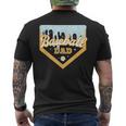 Baseball Dad Home Plate Ice Cream Drip Father's Day Daddy Men's T-shirt Back Print