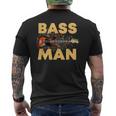 Bass Man 面白いバスプレーヤー ギタリスト ベーシスト ミュージシャン メンズTシャツ バックプリント