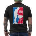 Bbq League グリルミートパロディ バーベキュー メンズTシャツ バックプリント