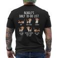 Beagle Daily To Doリストドッグ メンズTシャツ バックプリント